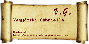 Vagyóczki Gabriella névjegykártya
