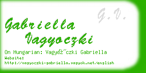 gabriella vagyoczki business card